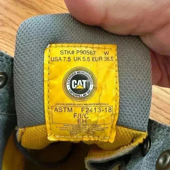 Caterpillar Womens Echo Steel Toe Waterproof Frost Grey Work Boots l SIZE 7.5 - Picture 6 of 9